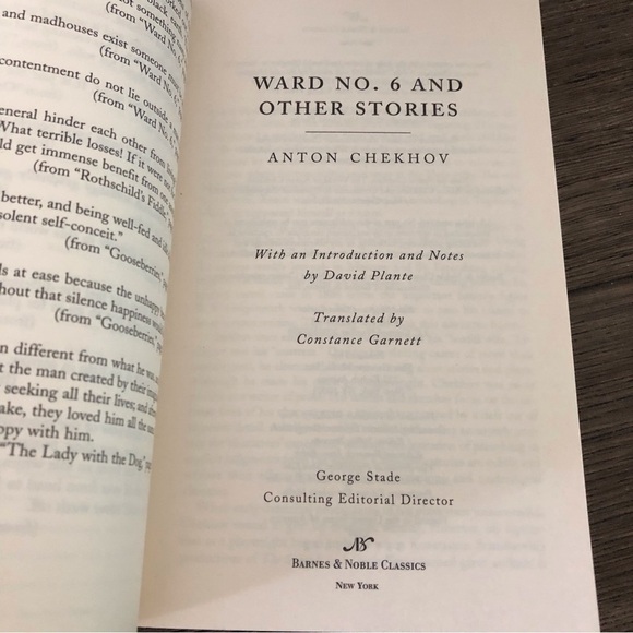 Ward No. 6 and Other Stories by: Anton Chekhov paperback book - Picture 2 of 6